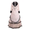 Vintage Victorian Gothic Cosplay Costume Civil War Southern Belle Ball Gown Dress Theater Edwardian Dress, Cream Color, S steampunk buy now online
