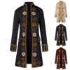 Mens Embroidered Long Jacket Medieval Renaissance Coat Steampunk Overcoat Long Sleeve Cardigan Victorian Frock Coat Vintage Court Tailcoat Uniform Brocade Jacquard Tuxedo Jackets Gothic Clothing steampunk buy now online