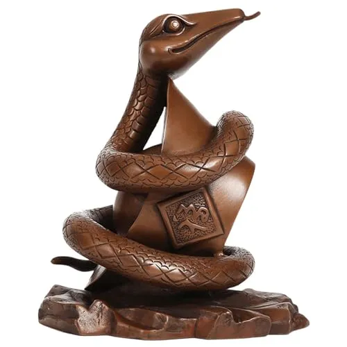 Bronze Statue Snakes Modern Steampunk Living Room Decor Unique Conversation Starter For Art Collectors Gift For Homeowners Bedroom Office Home Feng Shui steampunk buy now online