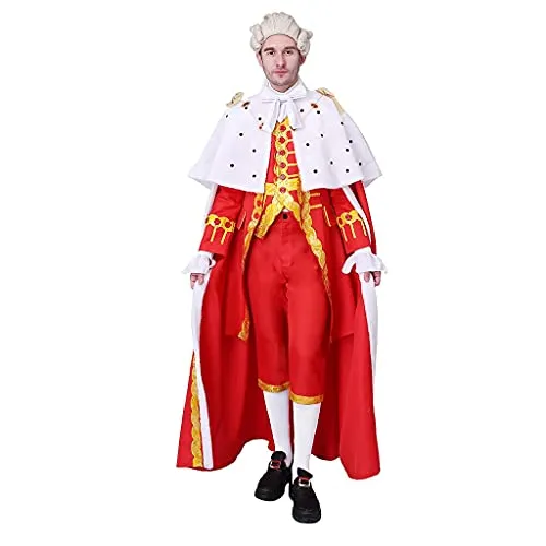 Musical Hamilton Cosplay Costume King's Robe Outfit George Washington Cosplay Costume - red - Medium steampunk buy now online