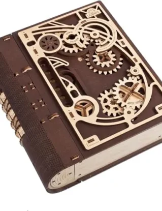 UGEARS Book of Secrets 3D Puzzle Box - 3D Wooden Puzzles For Adults, Fun DIY Craft Kit - Steampunk Treasure Box Wooden Model Kits for Adults to Build, for Hobby Enthusiasts steampunk buy now online