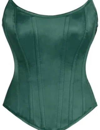 Daisy corsets Women's Dark Green Satin Steel Boned Overbust Corset Waist Cincher Bustier Top & Plus Size, 2X steampunk buy now online